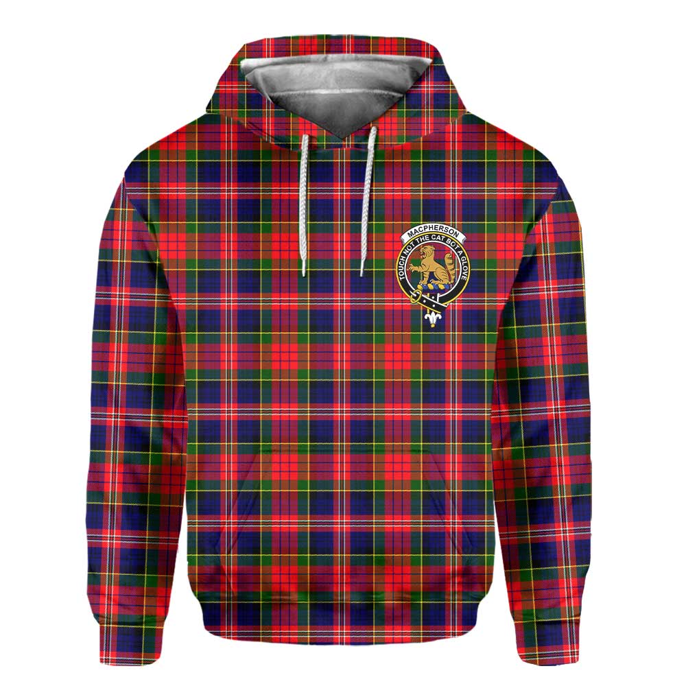 Clan Macpherson Tartan Men Hoodie Crest And Plaid Basic Style