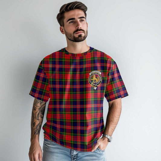 Clan Macpherson Tartan Men T Shirt Crest And Plaid Basic Style