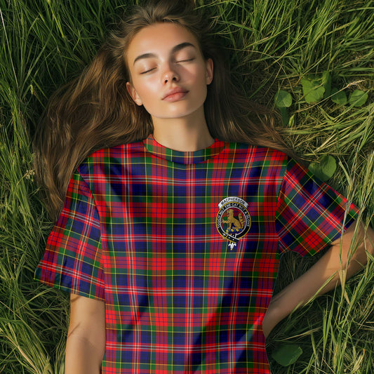 Clan Macpherson Tartan Women T Shirt Crest And Plaid Basic Style