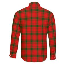 Clan Macquarrie Tartan Long Sleeve Button Shirt Crest And Plaid Basic Style