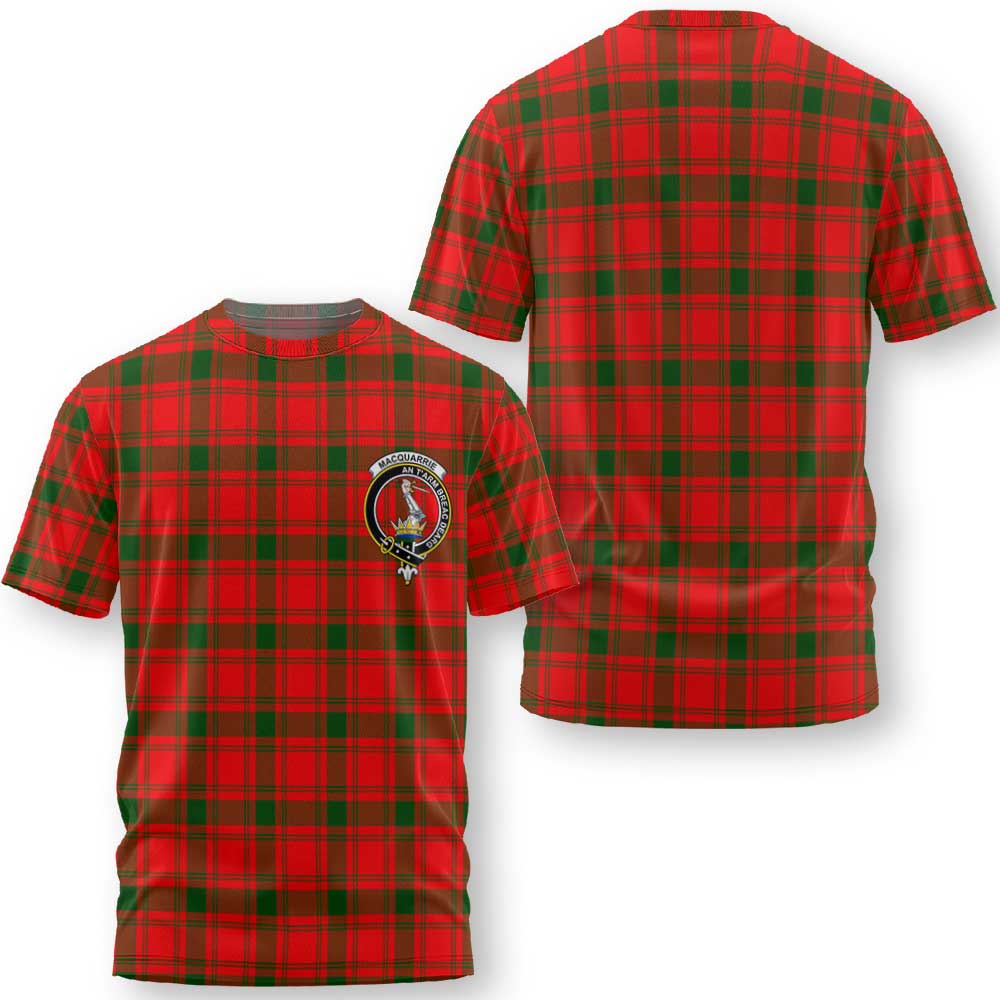 Clan Macquarrie Tartan Women T Shirt Crest And Plaid Basic Style