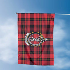 Clan Macqueen Tartan Flag Crest And Plaid Basic Style