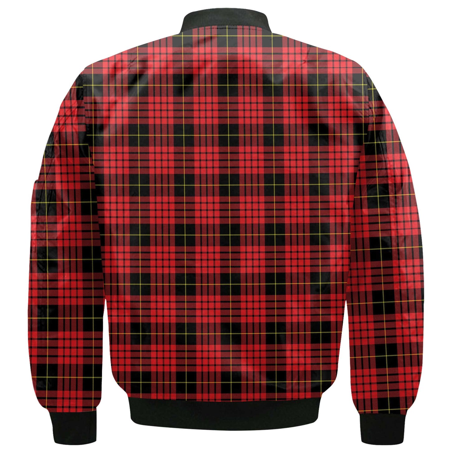 Clan Macqueen Tartan Men Bomber Jacket Crest And Plaid Basic Style