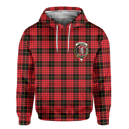 Clan Macqueen Tartan Men Hoodie Crest And Plaid Basic Style