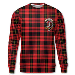 Clan Macqueen Tartan Men Sweatshirt Crest And Plaid Basic Style
