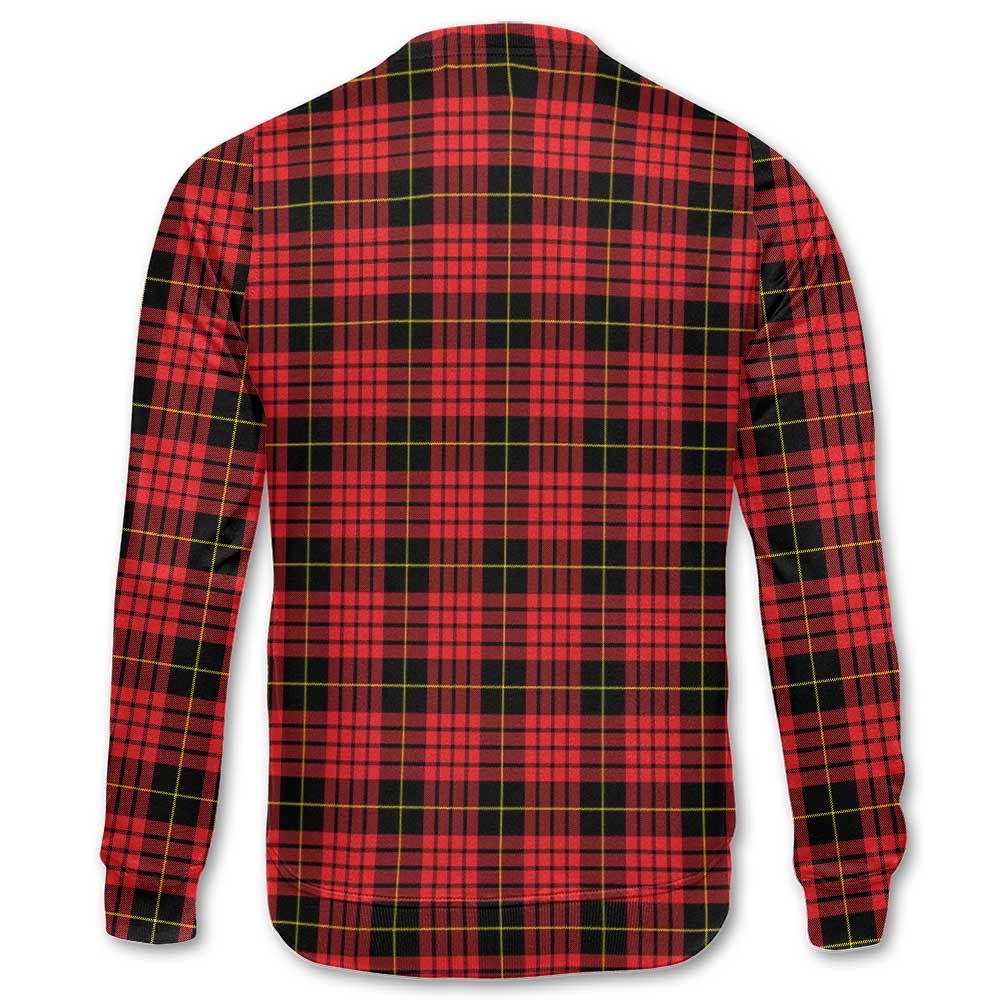Clan Macqueen Tartan Men Sweatshirt Crest And Plaid Basic Style