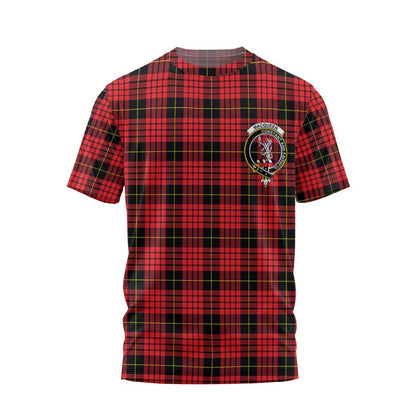 Clan Macqueen Tartan Men T Shirt Crest And Plaid Basic Style