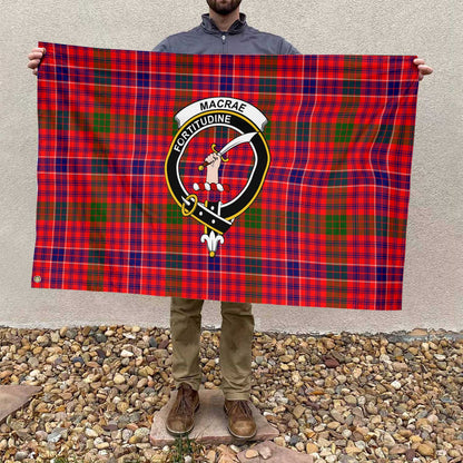 Clan Macrae Tartan Flag Crest And Plaid Basic Style