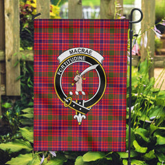 Clan Macrae Tartan Garden Flag Crest And Plaid Basic Style