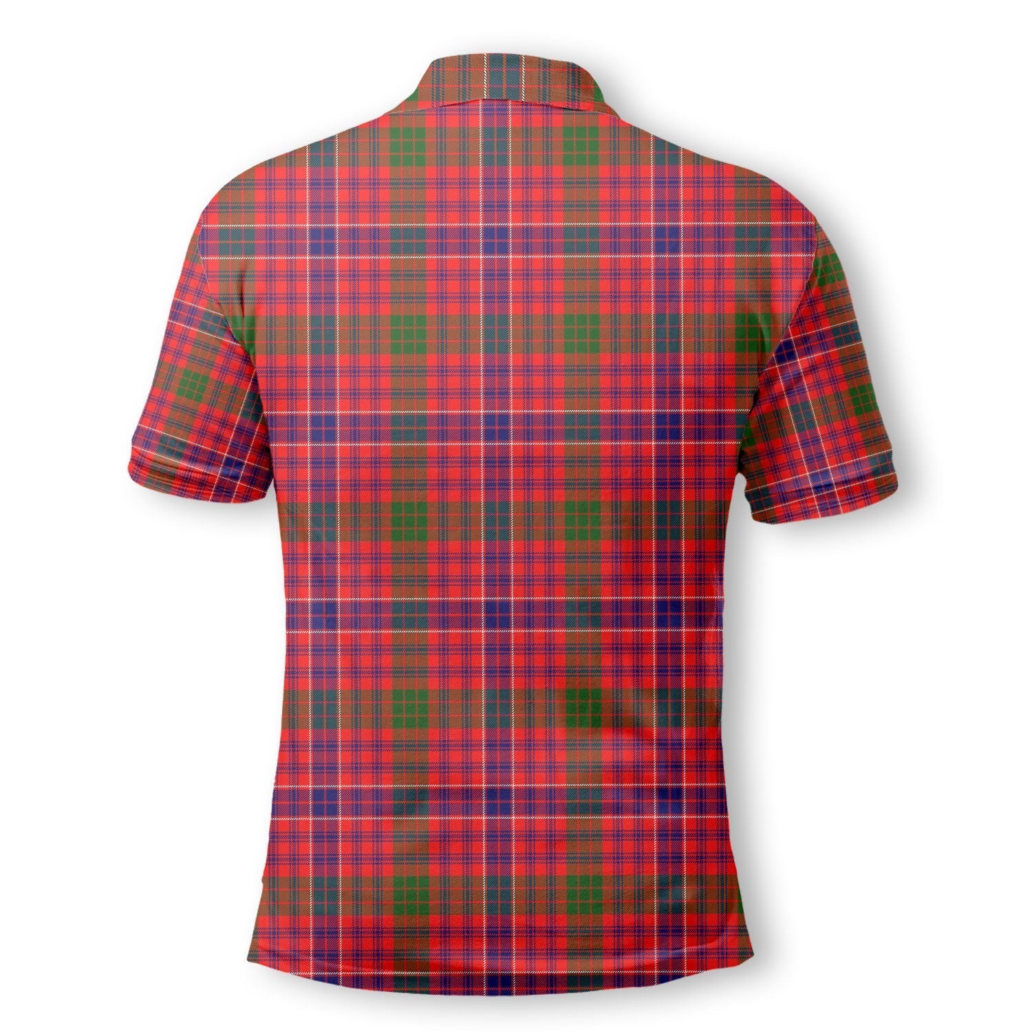 Clan Macrae Tartan Golf Tartan Men Polo Shirt Crest And Plaid Basic Style