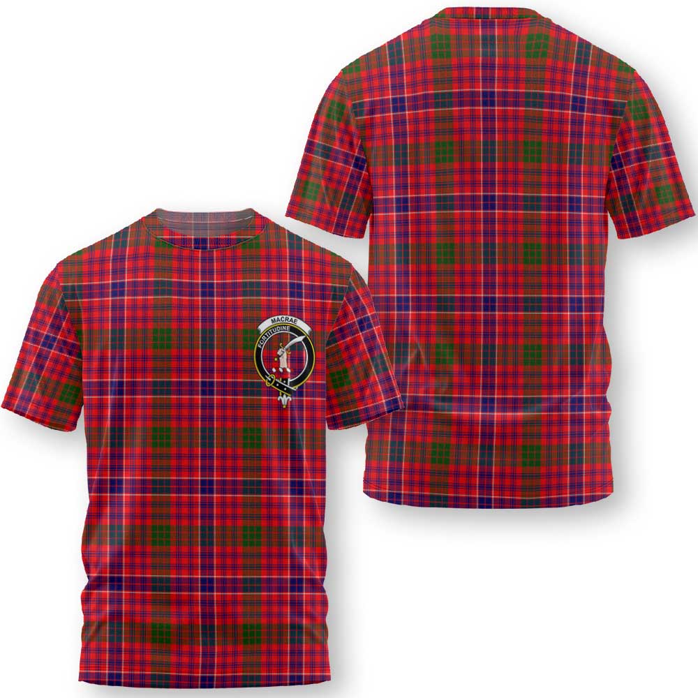 Clan Macrae Tartan Men T Shirt Crest And Plaid Basic Style