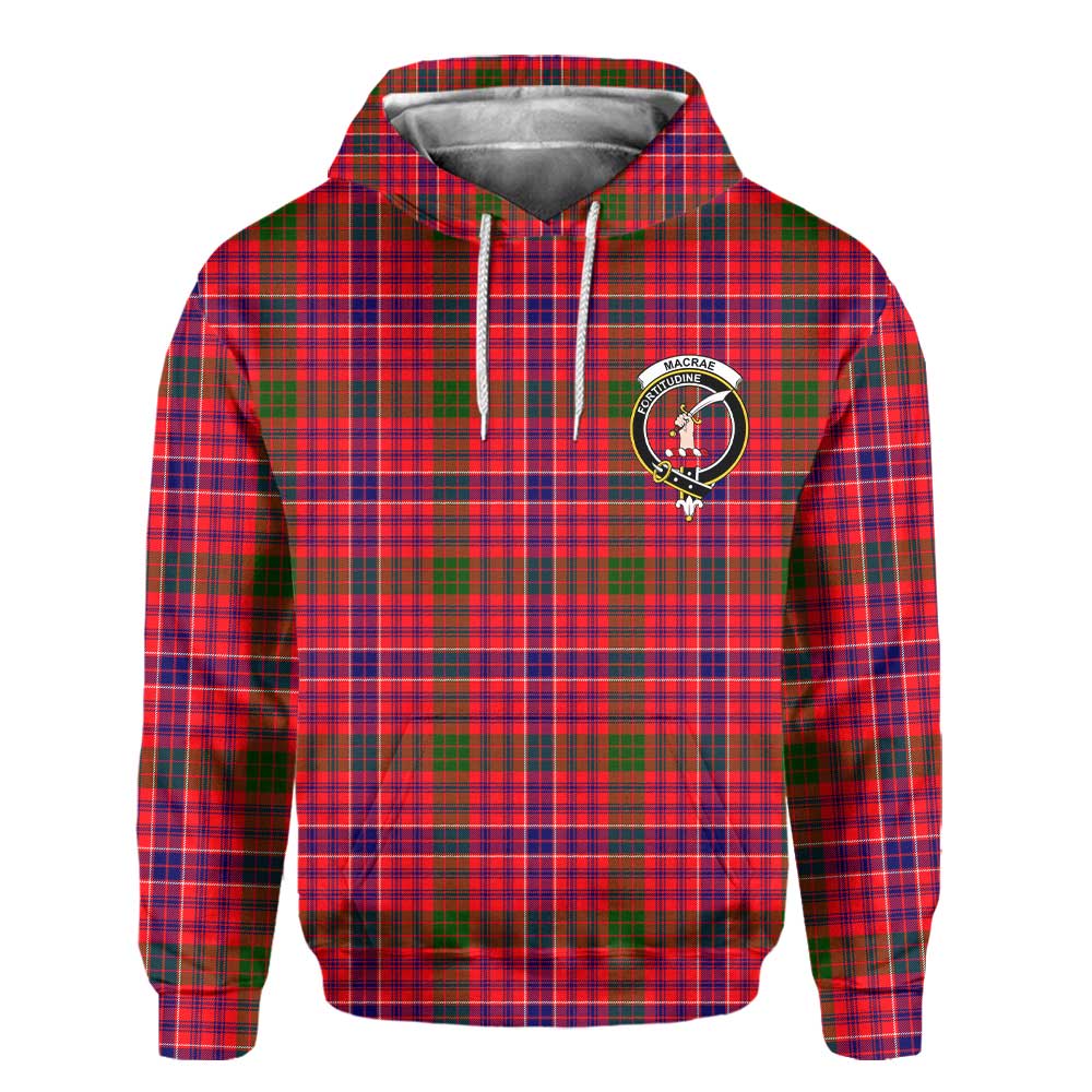 Clan Macrae Tartan Women Hoodie Crest And Plaid Basic Style