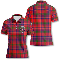 Clan Macrae Tartan Women Polo Shirt Crest And Plaid Basic Style