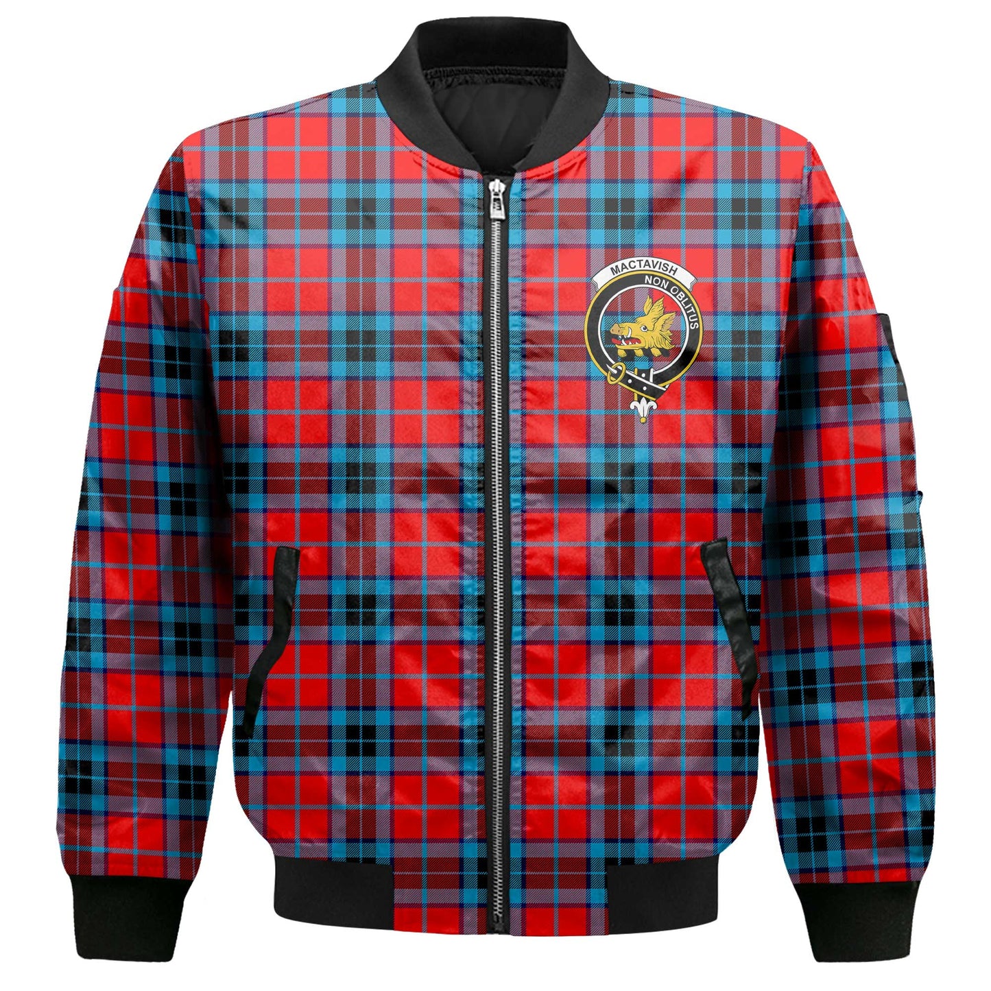 Clan Mactavish Tartan Men Bomber Jacket Crest And Plaid Basic Style