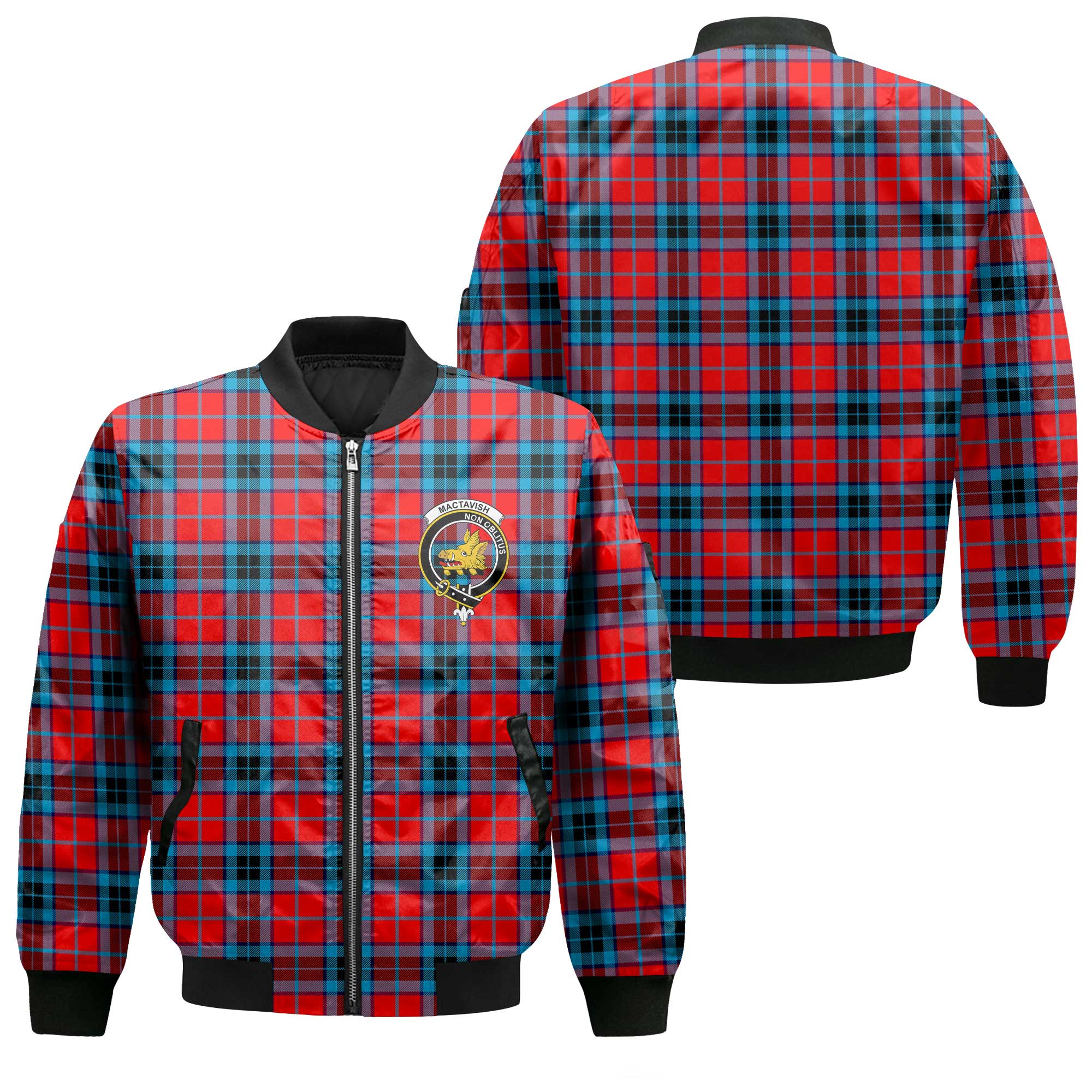 Clan Mactavish Tartan Women Bomber Jacket Crest And Plaid Basic Style