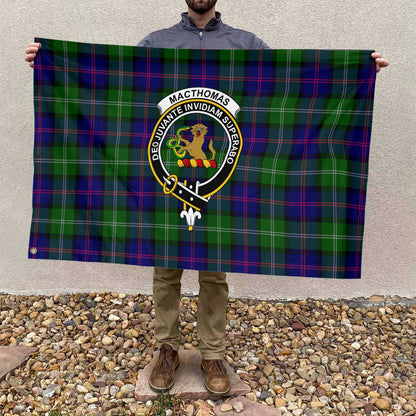 Clan Macthomas Tartan Flag Crest And Plaid Basic Style