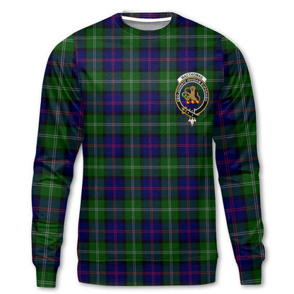 Clan Macthomas Tartan Men Sweatshirt Crest And Plaid Basic Style