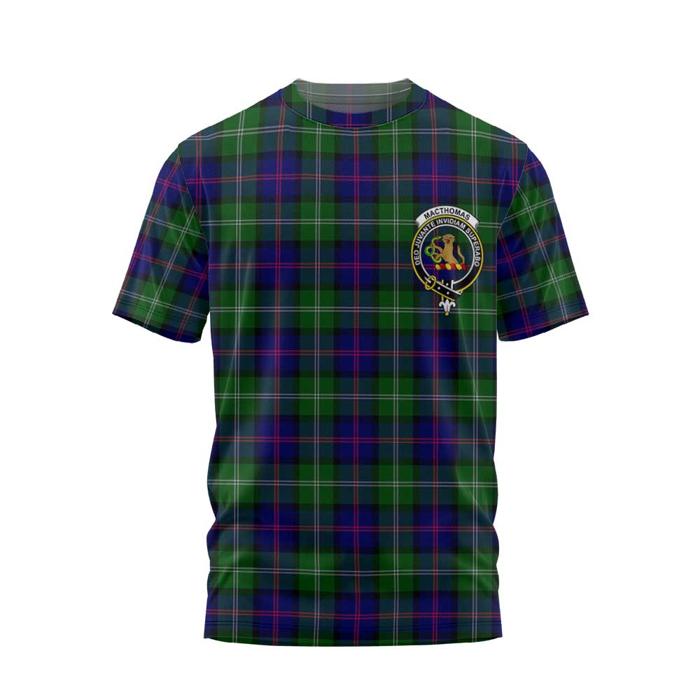 Clan Macthomas Tartan Men T Shirt Crest And Plaid Basic Style