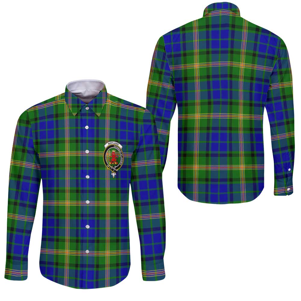 Clan Maitland Tartan Long Sleeve Button Shirt Crest And Plaid Basic Style
