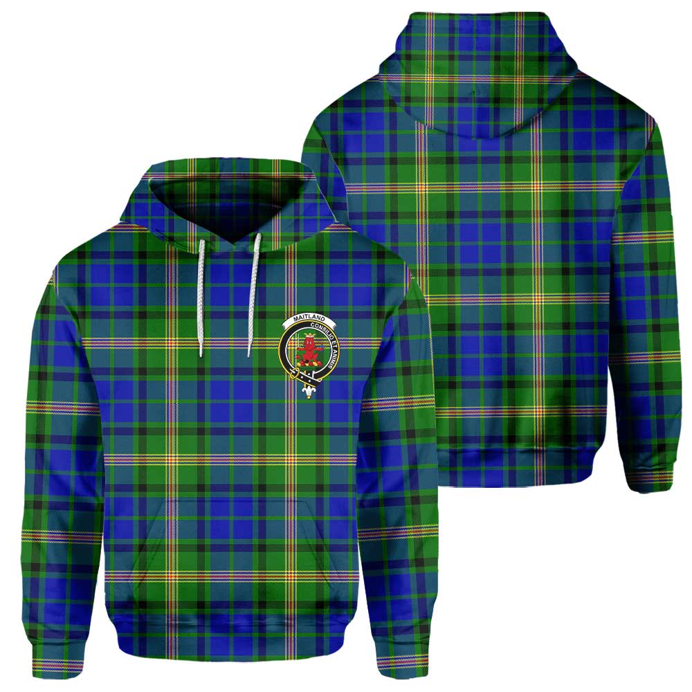 Clan Maitland Tartan Men Hoodie Crest And Plaid Basic Style