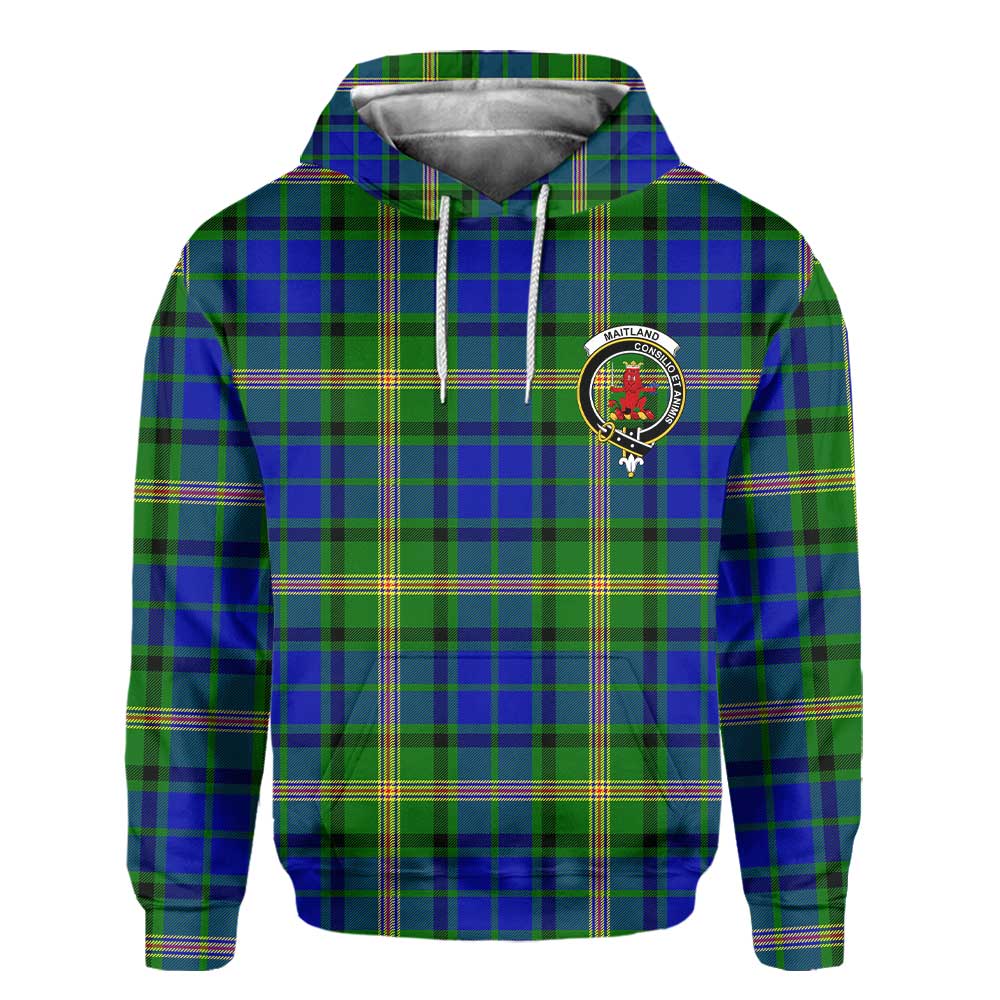 Clan Maitland Tartan Men Hoodie Crest And Plaid Basic Style