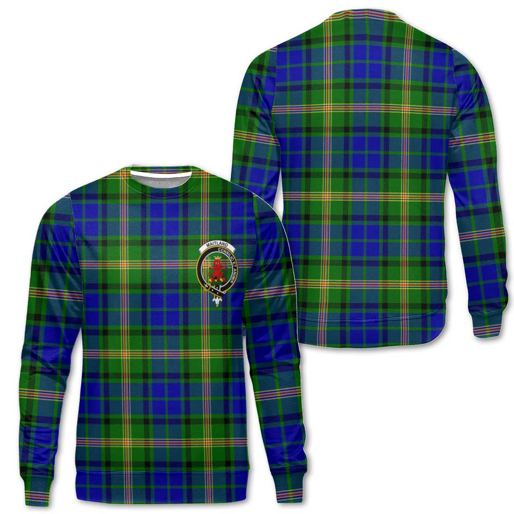 Clan Maitland Tartan Men Sweatshirt Crest And Plaid Basic Style