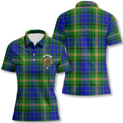 Clan Maitland Tartan Women Polo Shirt Crest And Plaid Basic Style
