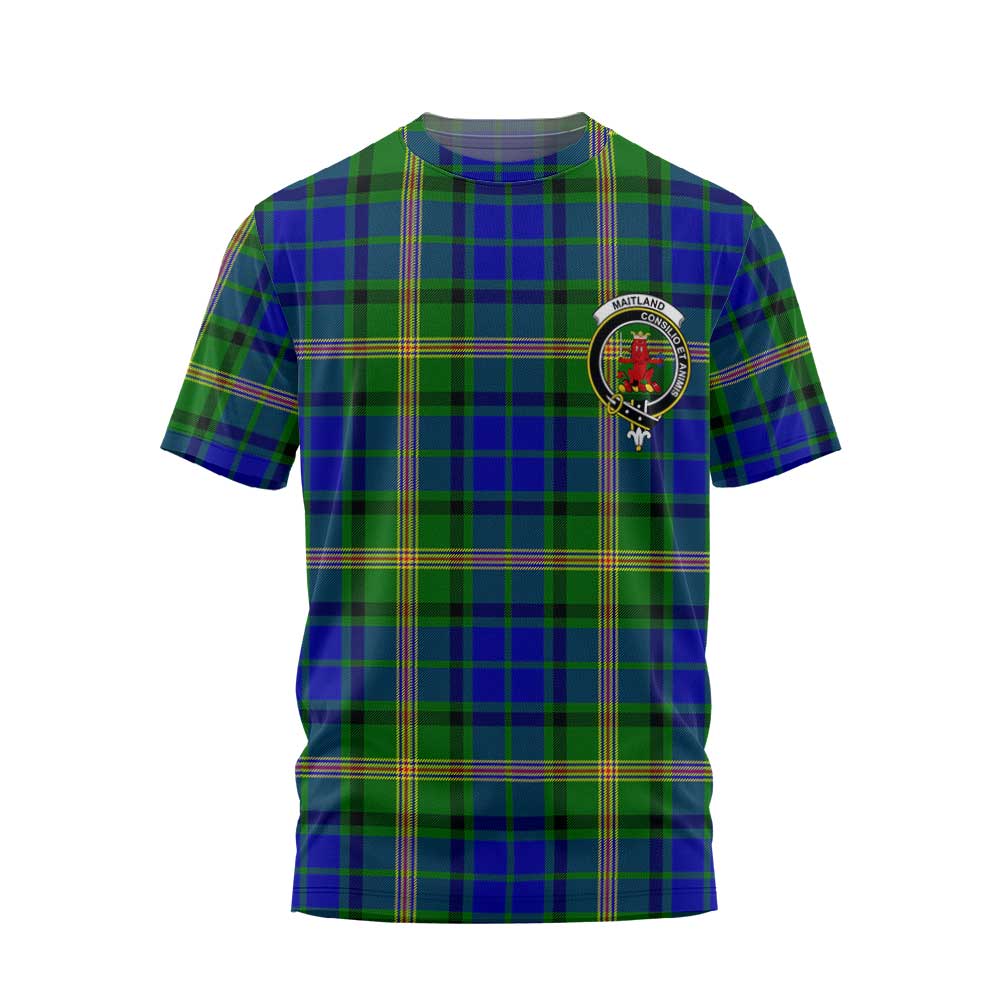 Clan Maitland Tartan Women T Shirt Crest And Plaid Basic Style