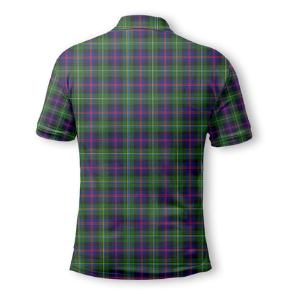 Clan Malcolm Tartan Golf Men Polo Shirt Crest And Plaid Basic Style