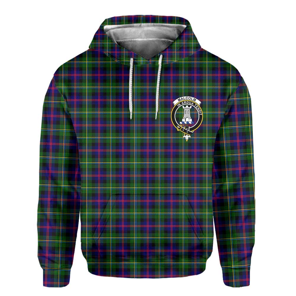 Clan Malcolm Tartan Men Hoodie Crest And Plaid Basic Style