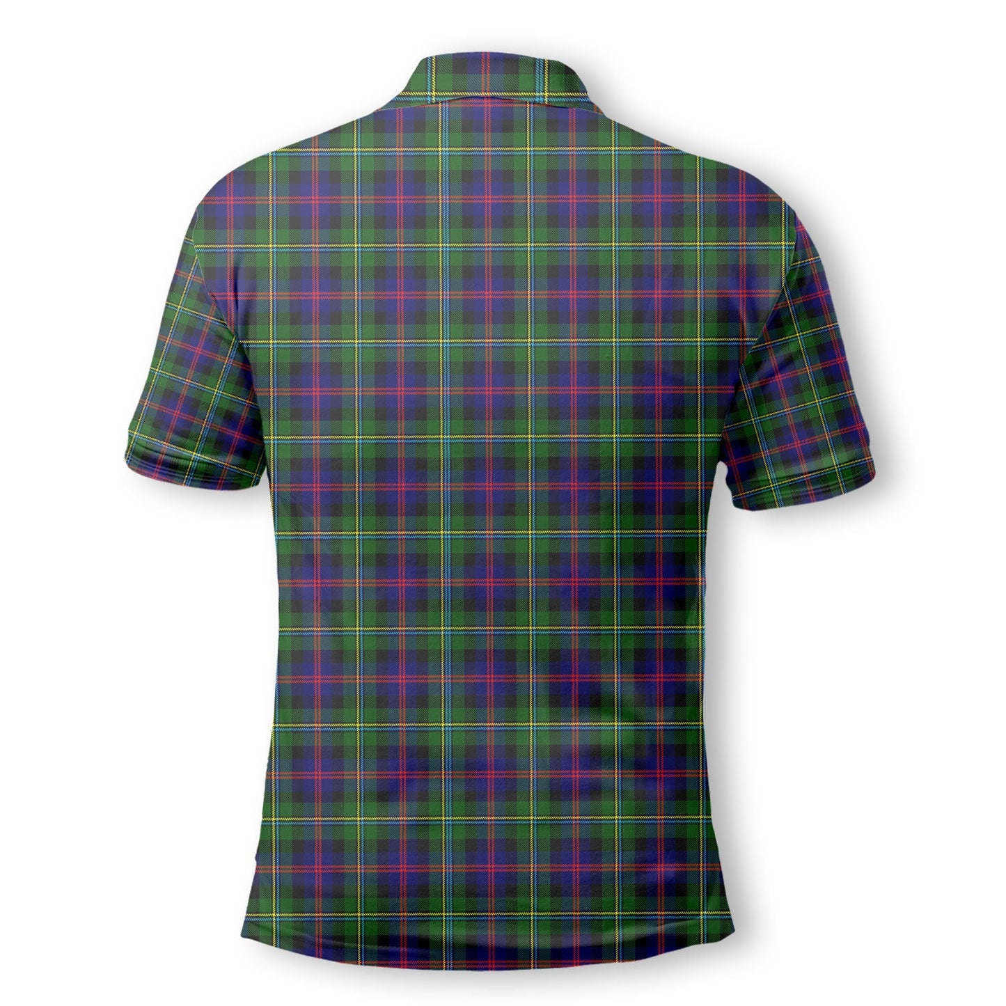 Clan Malcolm Tartan Men Polo Shirt Crest And Plaid Basic Style