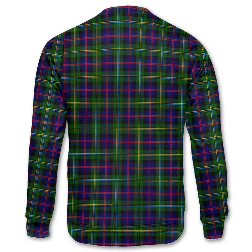 Clan Malcolm Tartan Men Sweatshirt Crest And Plaid Basic Style