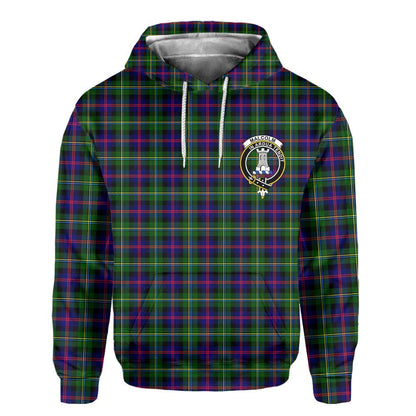 Clan Malcolm Tartan Women Hoodie Crest And Plaid Basic Style