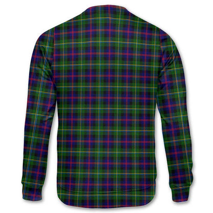 Clan Malcolm Tartan Women Sweatshirt Crest And Plaid Basic Style