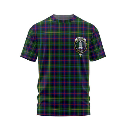 Clan Malcolm Tartan Women T Shirt Crest And Plaid Basic Style