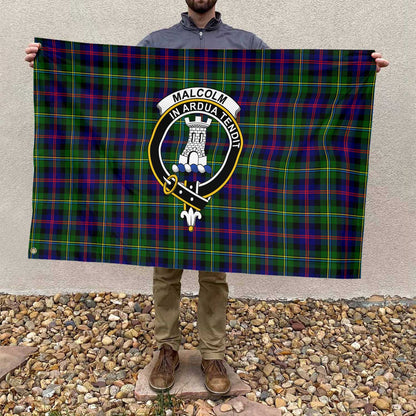 Clan Malcolm Or Maccallum Tartan Flag 1 Crest And Plaid Basic Style Tartan House Flag Crest And Plaid Basic Style