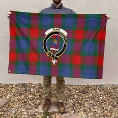 Clan Mar Tartan Flag Crest And Plaid Basic Style