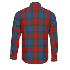 Clan Mar Tartan Long Sleeve Button Shirt Crest And Plaid Basic Style