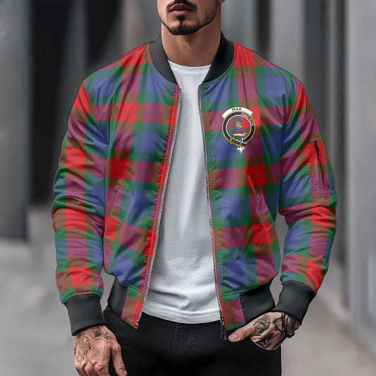 Clan Mar Tartan Men Bomber Jacket Crest And Plaid Basic Style