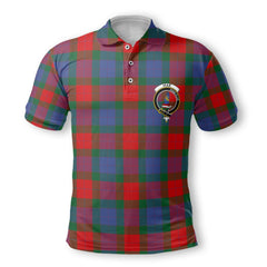 Clan Mar Tartan Men Polo Shirt Crest And Plaid Basic Style