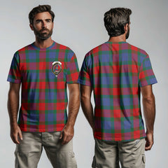 Clan Mar Tartan Men T Shirt Crest And Plaid Basic Style
