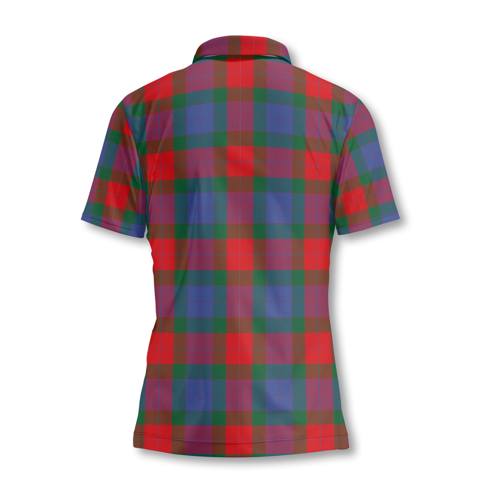 Clan Mar Tartan Women Polo Shirt Crest And Plaid Basic Style