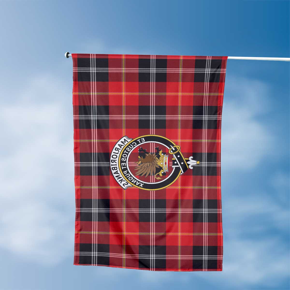Clan Marjoribanks Tartan Flag Crest And Plaid Basic Style