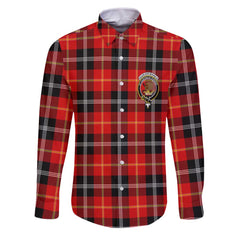Clan Marjoribanks Tartan Long Sleeve Button Shirt Crest And Plaid Basic Style