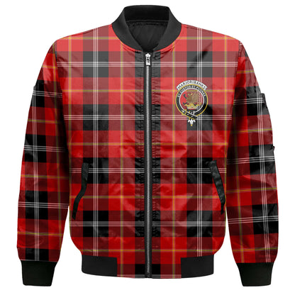 Clan Marjoribanks Tartan Men Bomber Jacket Crest And Plaid Basic Style