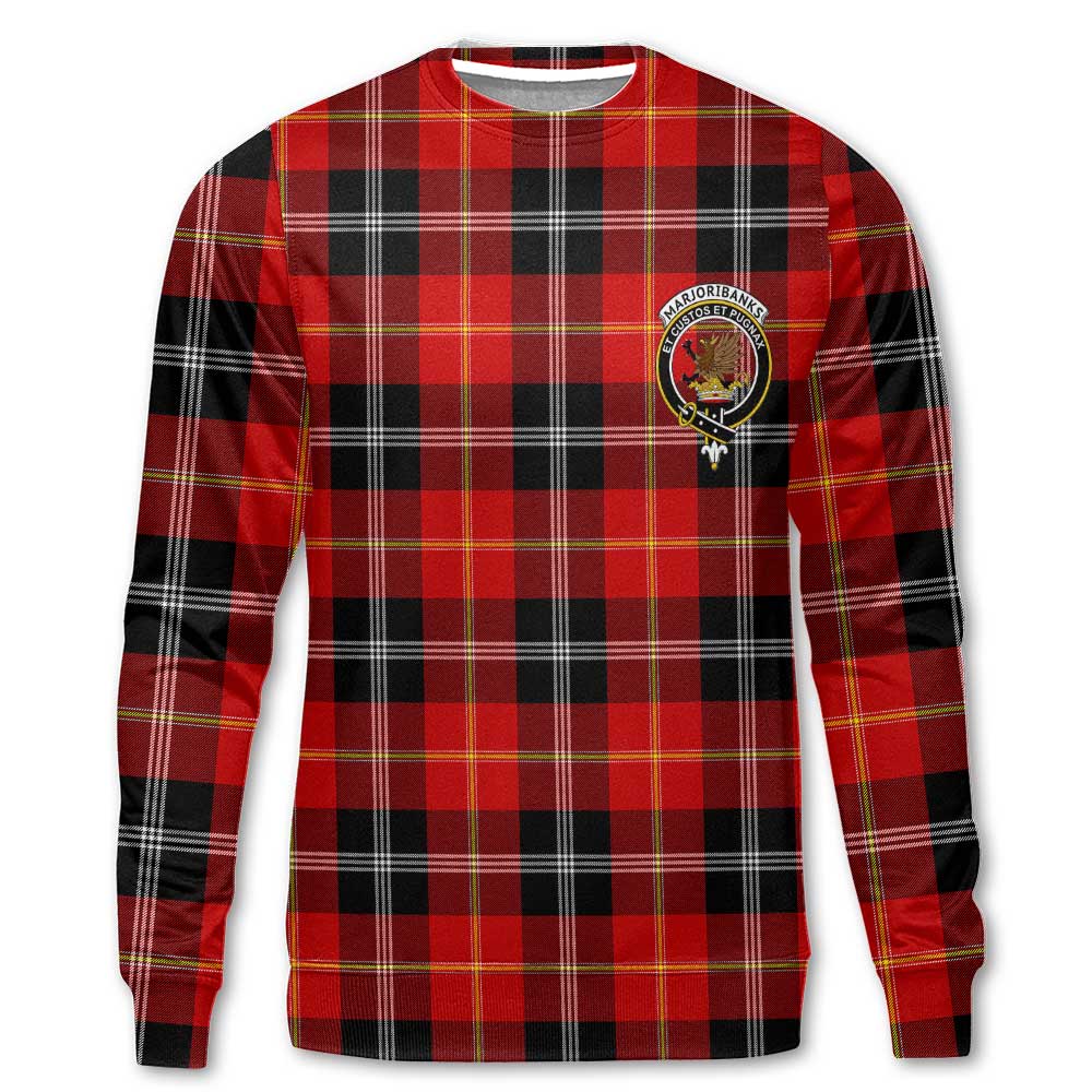 Clan Marjoribanks Tartan Women Sweatshirt Crest And Plaid Basic Style