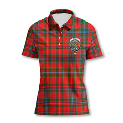 Clan Maule Tartan Women Polo Shirt Crest And Plaid Basic Style