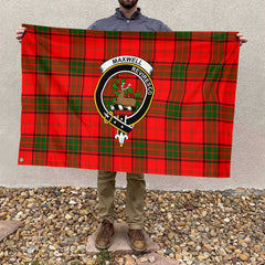 Clan Maxwell Tartan Flag Crest And Plaid Basic Style