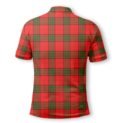 Clan Maxwell Tartan Golf Men Polo Shirt Crest And Plaid Basic Style