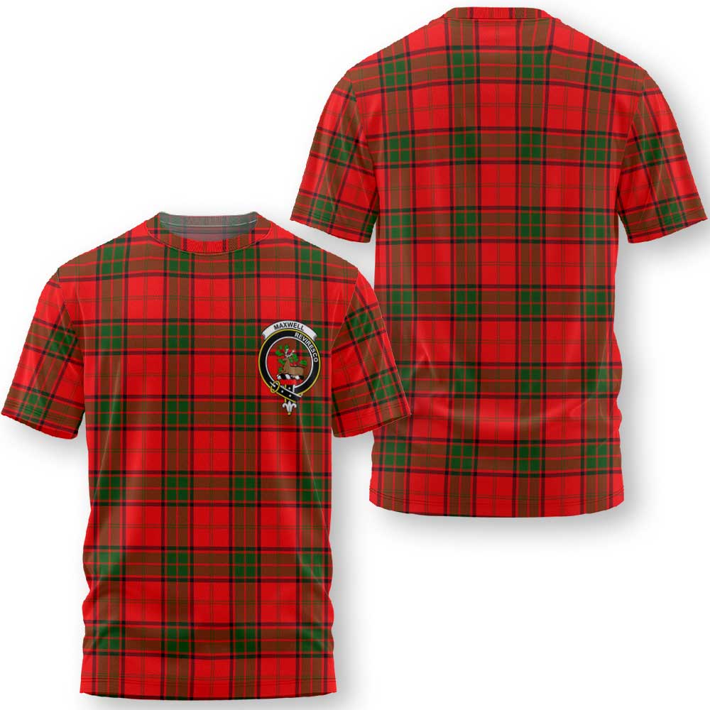 Clan Maxwell Tartan Men T Shirt Crest And Plaid Basic Style